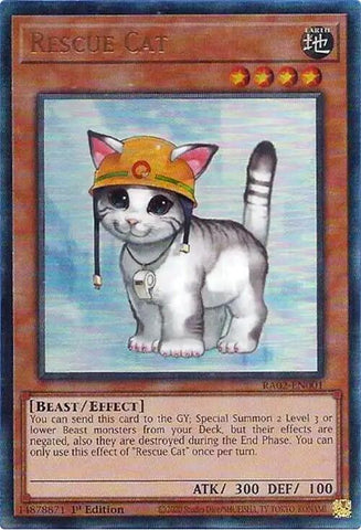 Rescue Cat (PUR) [RA02-EN001] Prismatic Ultimate Rare