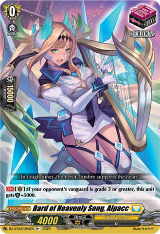 Bard of Heavenly Song, Alpacc (R+) (DZ-BT03/055EN) [Dimensional Transcendence]