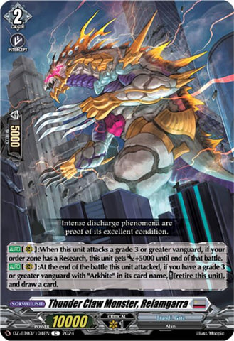 Thunder Claw Monster, Relamgarra (DZ-BT03/104EN) [Dimensional Transcendence]