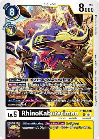 RhinoKabuterimon [BT18-070] [Release Special Booster Ver.2.0]