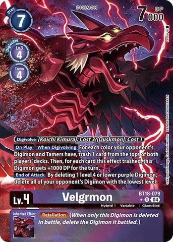 Velgrmon [BT18-079] (Alternate Art) [Release Special Booster Ver.2.0]