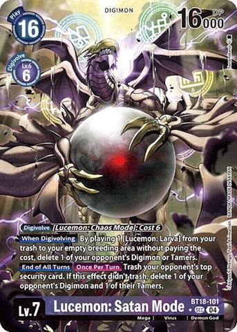 Lucemon: Satan Mode [BT18-101] (Alternate Art) [Release Special Booster Ver.2.0]