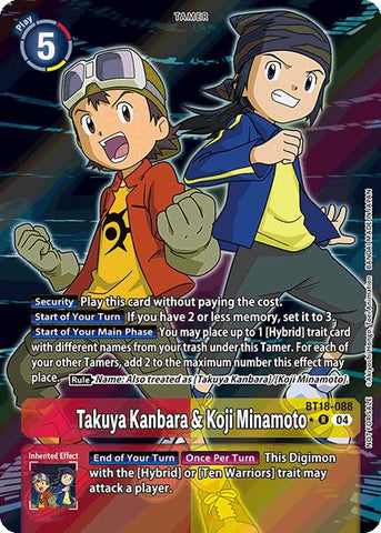 Takuya Kanbara & Koji Minamoto [BT18-088] (Release Special Booster Ver.2.0: Box Promotion Pack) [Release Special Booster Ver.2.0]