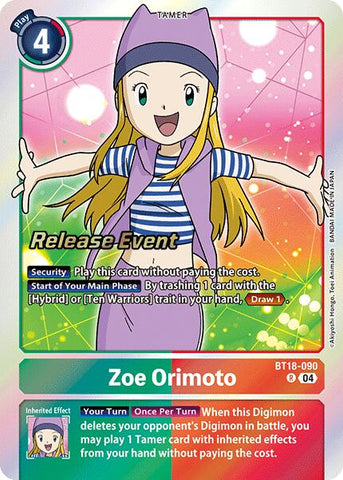 Zoe Orimoto [BT18-090] [Release Special Booster Ver.2.0 Pre-Release Cards]