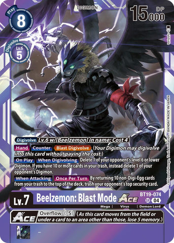 Beelzemon: Blast Mode ACE [BT19-074] [Release Special Booster Ver.2.5]