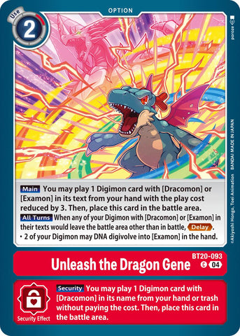 Unleash the Dragon Gene [BT20-093] [Release Special Booster Ver.2.5]