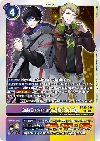 Code Cracker Fang & Hacker Judge [BT20-089] [Release Special Booster Ver.2.5]