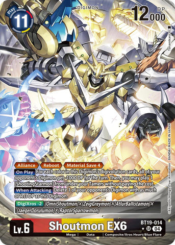 Shoutmon EX6 [BT19-014] (Alternate Art) [Release Special Booster Ver.2.5]