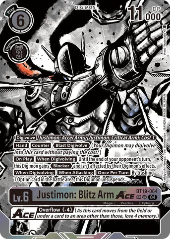 Justimon: Blitz Arm ACE [BT19-064] (Textured) [Release Special Booster Ver.2.5]