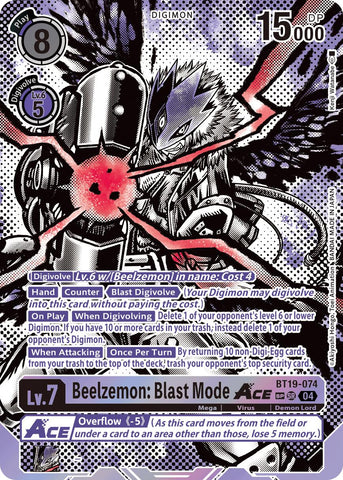 Beelzemon: Blast Mode ACE [BT19-074] (Textured) [Release Special Booster Ver.2.5]