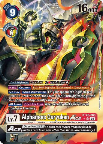 Alphamon: Ouryuken ACE [BT20-060] (Alternate Art) [Release Special Booster Ver.2.5]