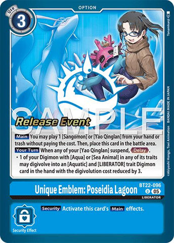 Unique Emblem: Poseidia Lagoon [BT22-096] [Cyber Eden Release Event Cards]