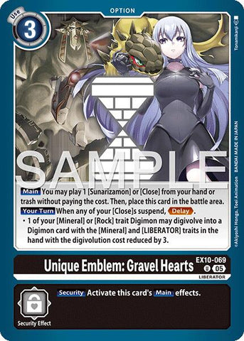 Unique Emblem: Gravel Hearts [EX10-069] [Sinister Order]