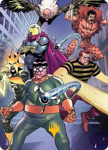 Behold the Sinister Six! Art Card (45/54) (Gold-Stamped Planeswalker Symbol) [Marvel's Spider-Man Art Series]