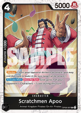 Scratchmen Apoo (OP08-087) (Pirate Foil) [Premium Booster -The Best- Vol. 2]