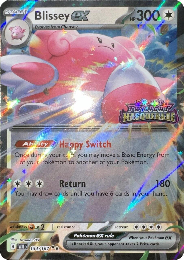 Blissey ex (134/167) (Cosmos Holo) [Scarlet & Violet: Twilight Masquerade]