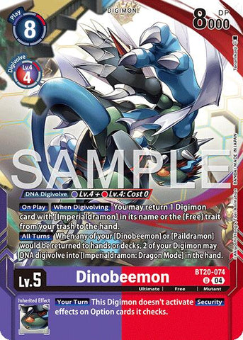 Dinobeemon [BT20-074] (Digimon Card Game Playmat & Card Set) [Release Special Booster Ver.2.5 Promos]