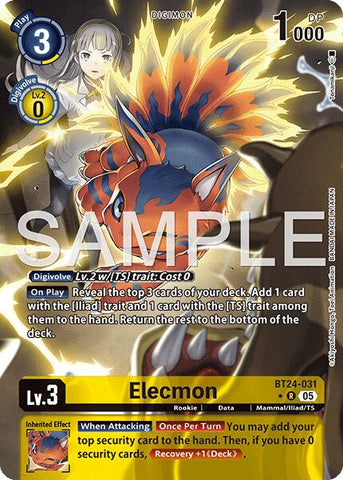 Elecmon [BT24-031] (Alternate Art) [Time Stranger]