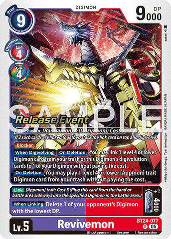 Revivemon [BT24-077] [Time Stranger Release Events Cards]