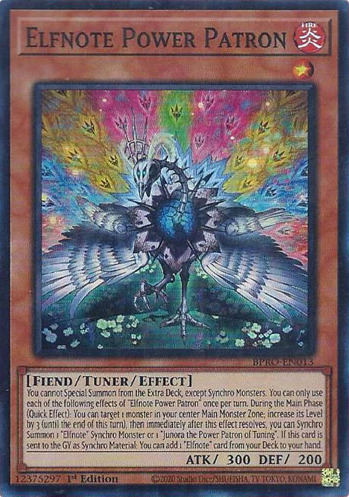 Elfnote Power Patron [BPRO-EN013] Super Rare
