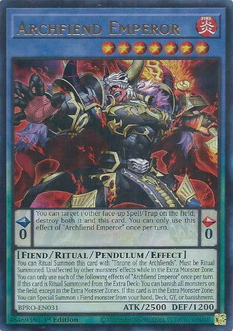 Archfiend Emperor [BPRO-EN031] Ultra Rare