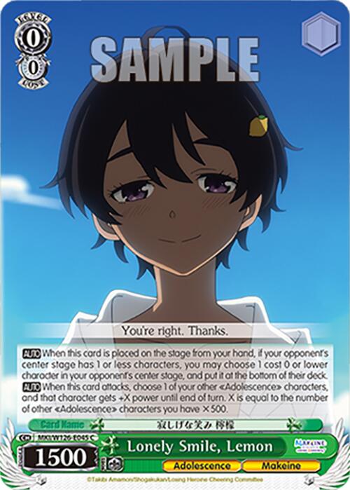 Lonely Smile, Lemon (MKI/W126-E045 C) [Makeine: Too Many Losing Heroines!]