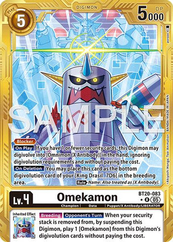 Omekamon [BT20-083] (Gold Border) [Advanced Booster Digimon Generation]