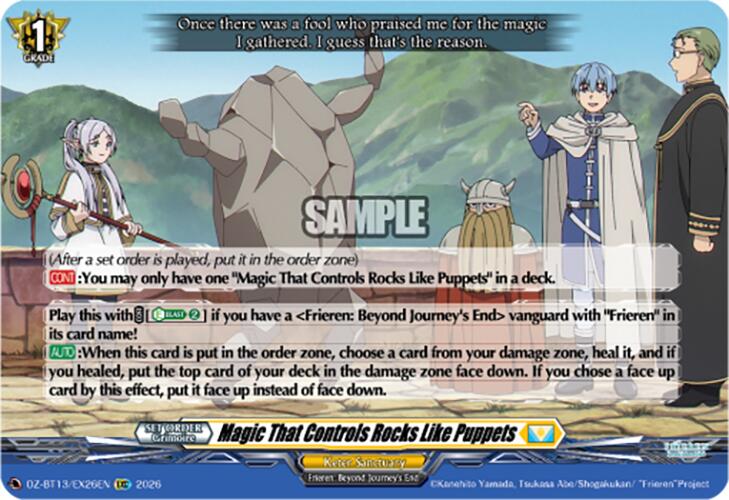 Anime Character That Controls Rocks Magic That Controls Rocks Like Puppets (DZ-BT13/EX26EN) [Parallactic C