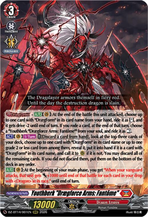 Youthberk "Draegforce Arms: Fantome" (DZ-BT14/001EN) [Envoys of the Crimson Moon]
