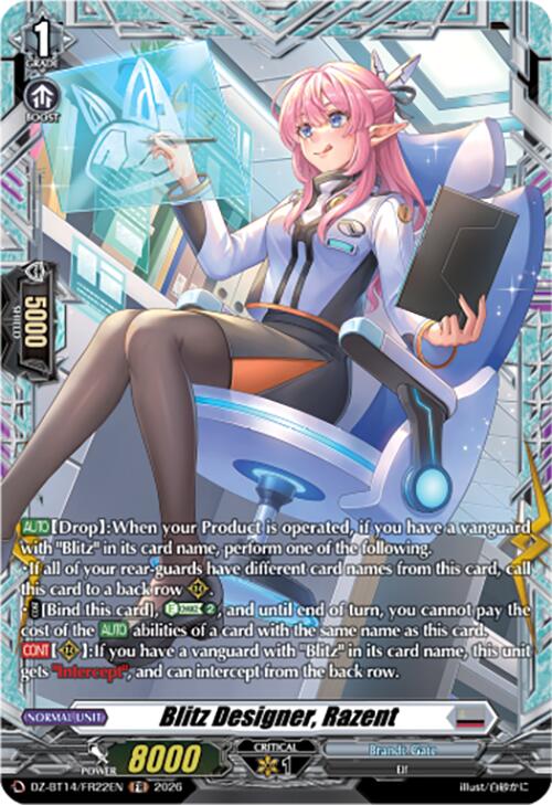 Blitz Designer, Razent (DZ-BT14/FR22EN) [Envoys of the Crimson Moon]