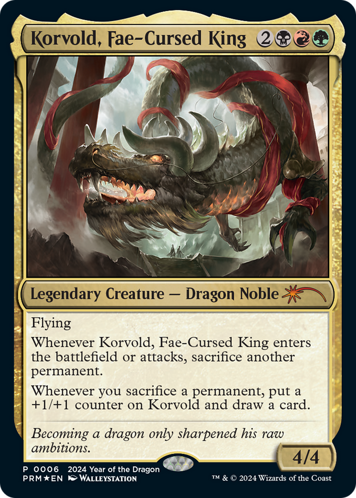 Korvold, Fae-Cursed King (Year of the Dragon 2024) [Standard Showdown Promos]