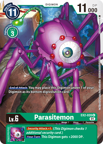 metal digimon cards Parasitemon [EX2-028] [Digital Hazard]