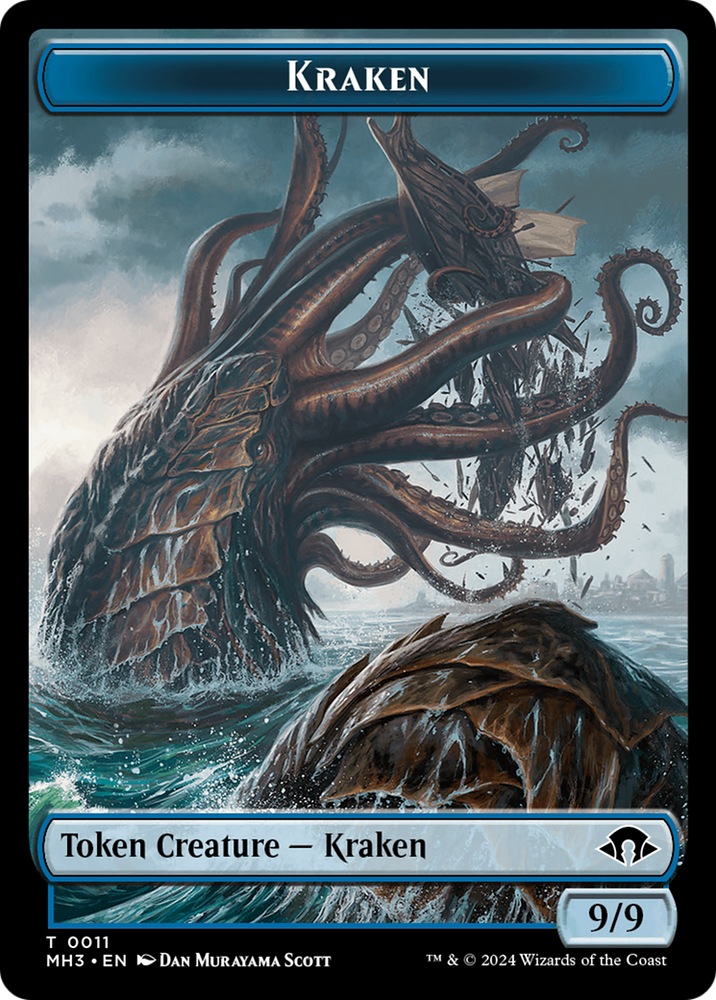 Eldrazi Spawn // Kraken Double-Sided Token [Modern Horizons 3 Tokens]