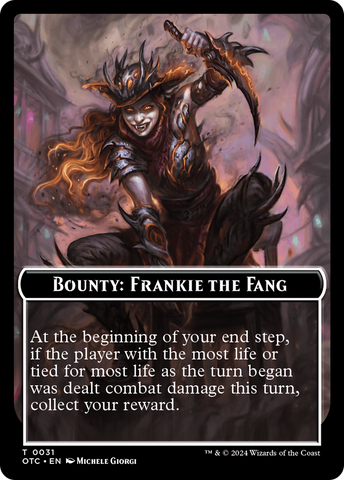 Bounty: Frankie the Fang // Bounty Rules Double-Sided Token [Outlaws of Thunder Junction Commander Tokens]