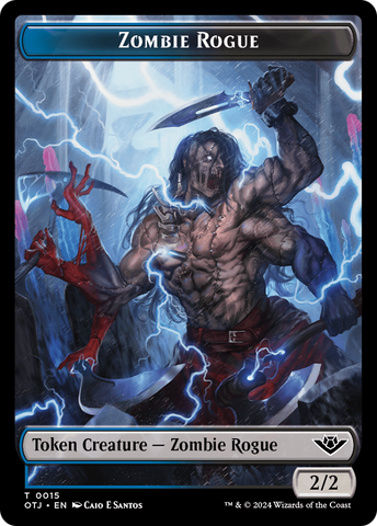 Zombie Rogue // Plot Double-Sided Token [Outlaws of Thunder Junction Tokens]