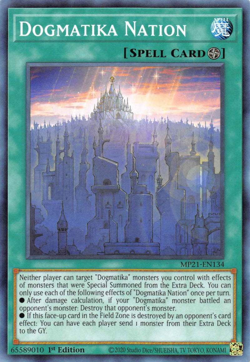 yugioh dogmatika cards Dogmatika Nation [MP21-EN134] Common