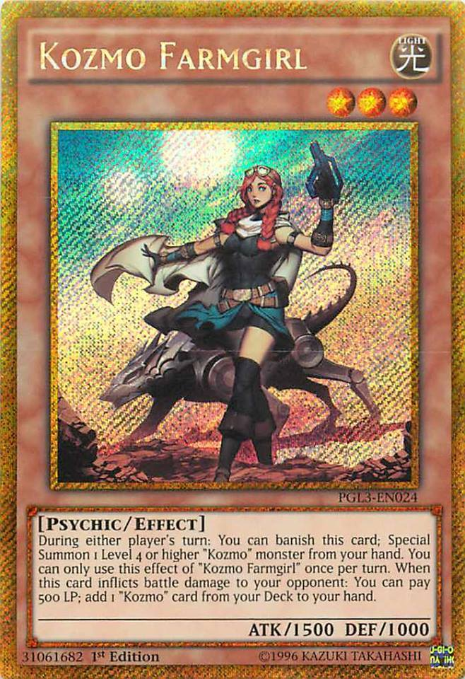 Kozmo Farmgirl [PGL3-EN024] Gold Secret Rare