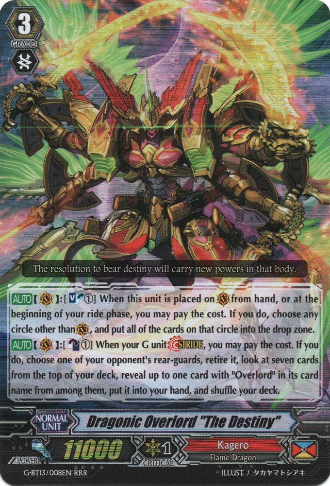 Dragonic Overlord "The Destiny" (G-BT13/008EN) [Ultimate Stride]