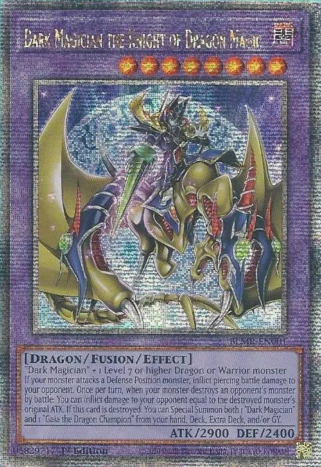 Dark Magician the Knight of Dragon Magic [BLMR-EN001] Quarter Century
