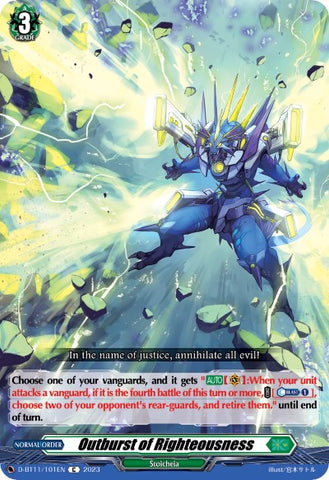 Outburst of Righteousness (D-BT11/101EN) [Clash of Heroes]