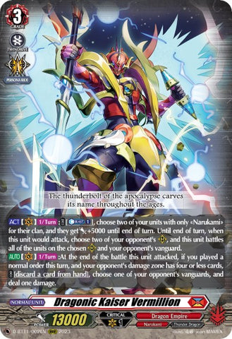 Dragonic Kaiser Vermillion (D-BT11/002EN) [Clash of Heroes]