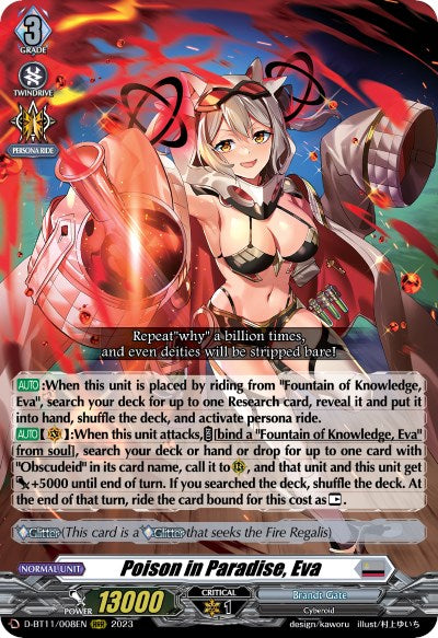 Poison in Paradise, Eva (D-BT11/008EN) [Clash of Heroes]