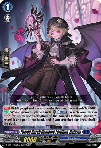 Famed Harsh Demonic Lordling, Bathym (D-BT11/023EN) [Clash of Heroes]