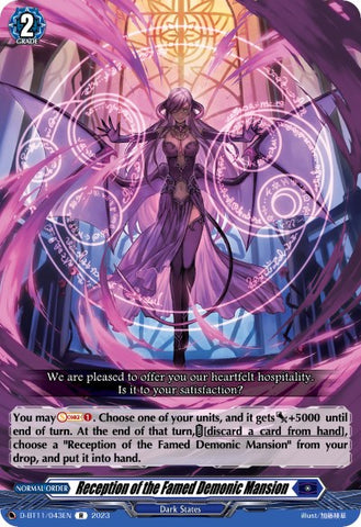 Reception of the Famed Demonic Mansion (D-BT11/043EN) [Clash of Heroes]