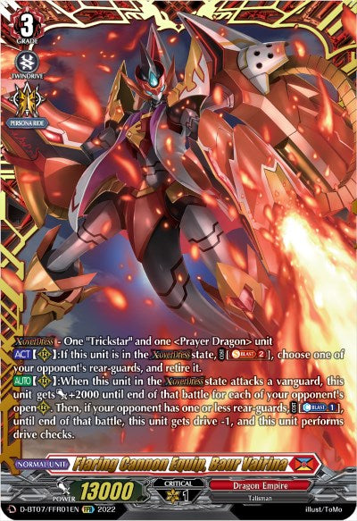 Flaring Cannon Equip, Baur Vairina (FFR) (D-BT07/FFR01EN) [Raging Flames Against Emerald Storm]