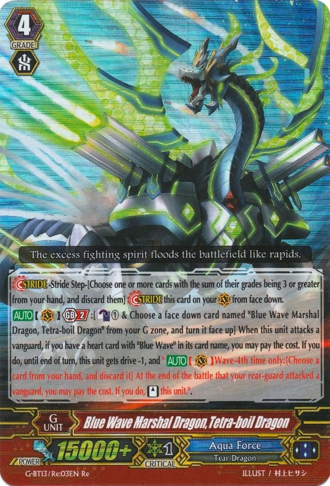 Blue Wave Marshal Dragon, Tetra-boil Dragon (G-BT13/Re:03EN) [Ultimate Stride]