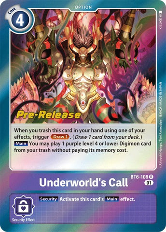 Underworld's Call [BT6-108] [Double Diamond Pre-Release Cards]