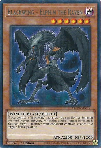 Blackwing - Elphin the Raven [MAZE-EN038] Rare