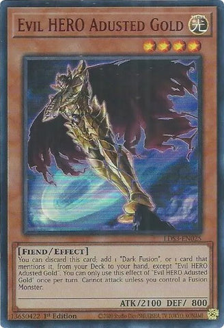 Evil HERO Adusted Gold (Red) [LDS3-EN025] Ultra Rare