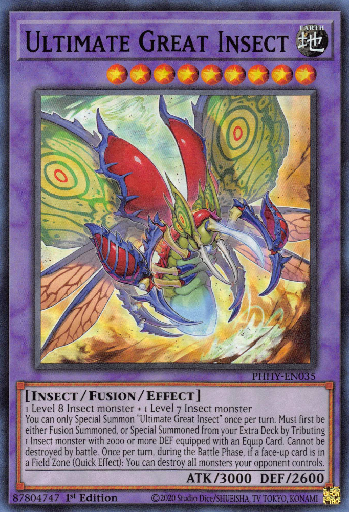 yugioh level 10 monsters Ultimate Great Insect [PHHY-EN035] Super Rare